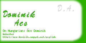 dominik acs business card