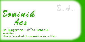 dominik acs business card